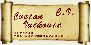 Cvetan Vučković vizit kartica